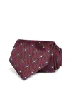 Canali Silk Classic Box Flower Tie In Red