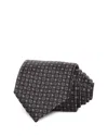 Canali Silk Classic Circles Tie In Gray