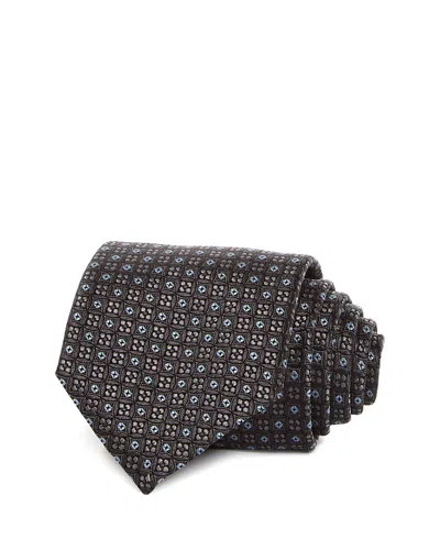 Canali Silk Classic Circles Tie In Gray