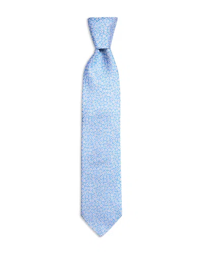 Canali Silk Classic Floral Tie In White