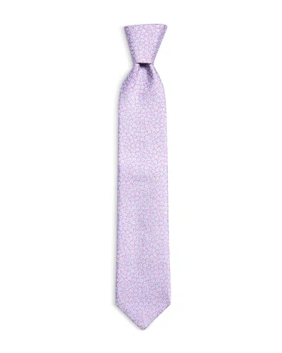 Canali Silk Classic Floral Tie In White
