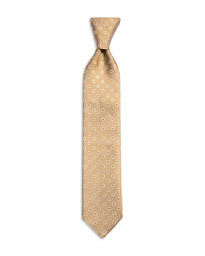 Canali Silk Classic Flower Box Tie In Gold