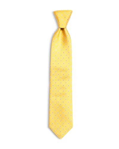 Canali Silk Classic Flower Box Tie In White