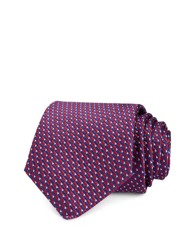 Canali Silk Classic Geometric Tie In Multi
