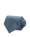 Canali Silk Classic Grid Tie In Blue