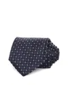 Canali Silk Classic Medallion Tie In Blue