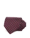 Canali Silk Classic Medallion Tie In Burgundy