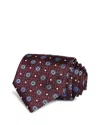 Canali Silk Classic Medallion Tie In Red