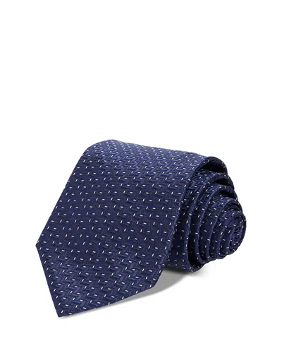 Canali Silk Classic Micro Arrow Tie In Blue