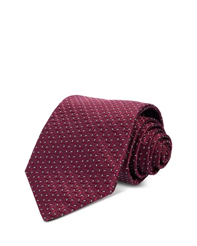 Canali Silk Classic Micro Arrow Tie In Burgundy
