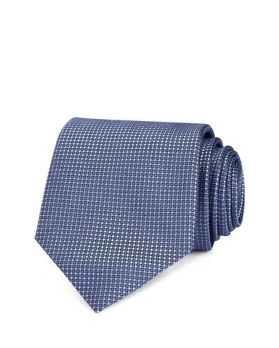 Canali Silk Classic Micro Grid Tie In Blue
