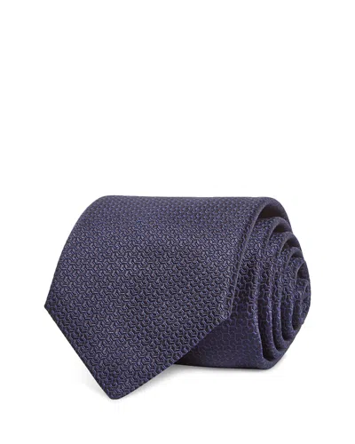 Canali Silk Classic Neat Tie In Blue