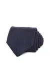 Canali Silk Classic Neat Tie In Black