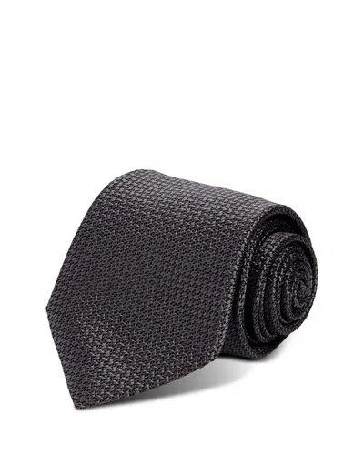 Canali Silk Classic Neat Tie In Gray