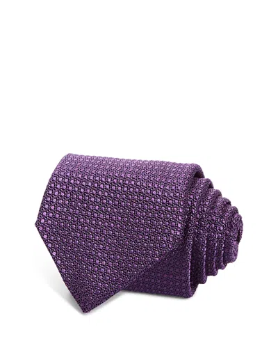 Canali Silk Classic Neat Tie In Purple