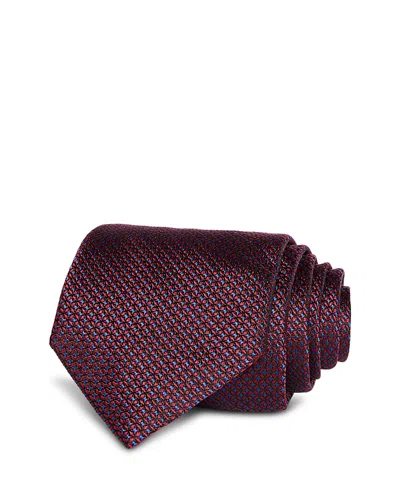 Canali Silk Classic Neat Tie In Red