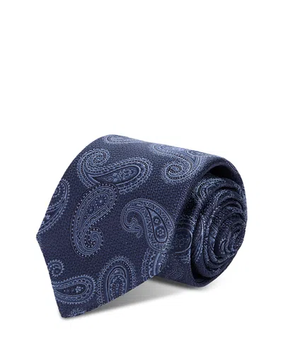 Canali Silk Classic Paisley Tie In Blue
