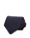 Canali Silk Classic Solid Tie In Black