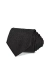 Canali Men's Chevron Jacquard Silk Tie In Black