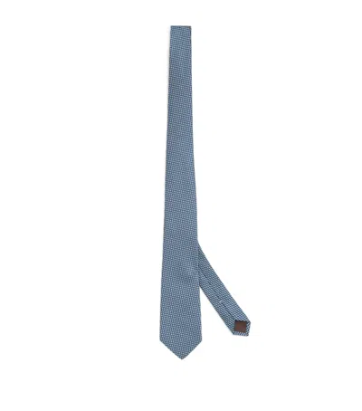 Canali Silk Geometric Jacquard Tie