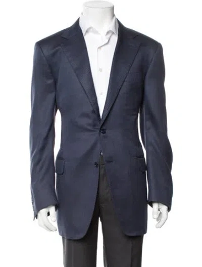 Pre-owned Canali Silk Sport Coat In Blue