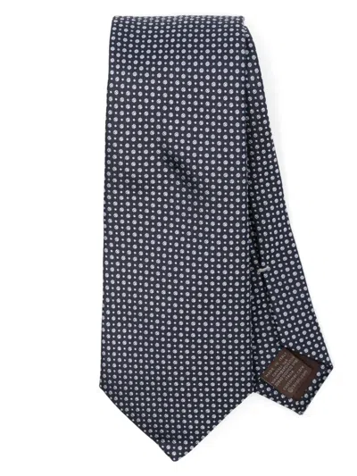 Canali Silk Tie In Blue