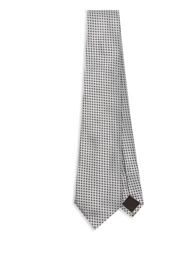 Canali Silk Tie In Gray