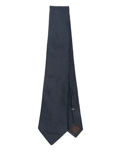 Canali Silk Tie In Blue