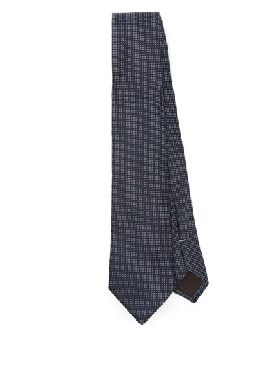 Canali Silk Tie In Blue
