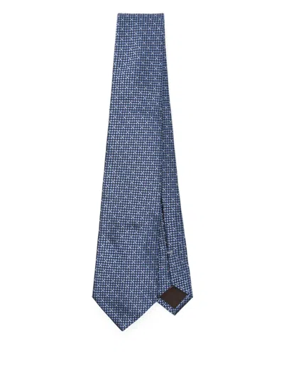 Canali Silk Tie In Blue