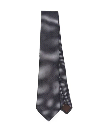 Canali Silk Tie In Blue