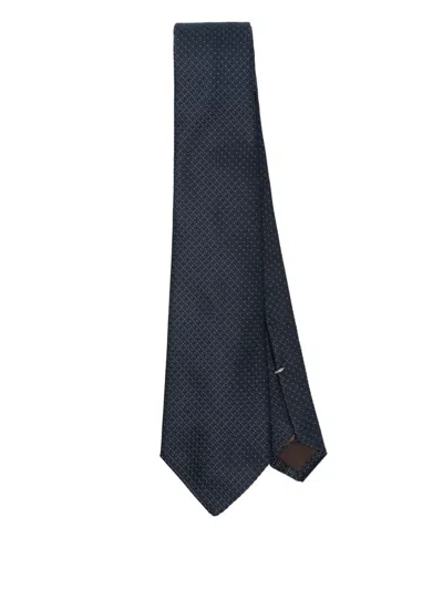 Canali Silk Tie In Blue