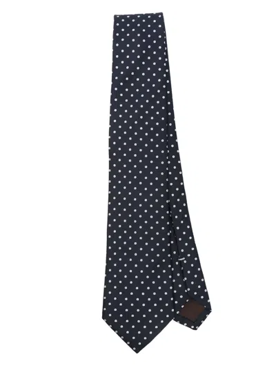 Canali Silk Tie In Blue