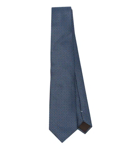 Canali Silk Tie In Blue