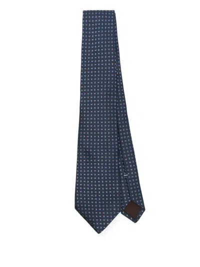 Canali Silk Tie In Blue