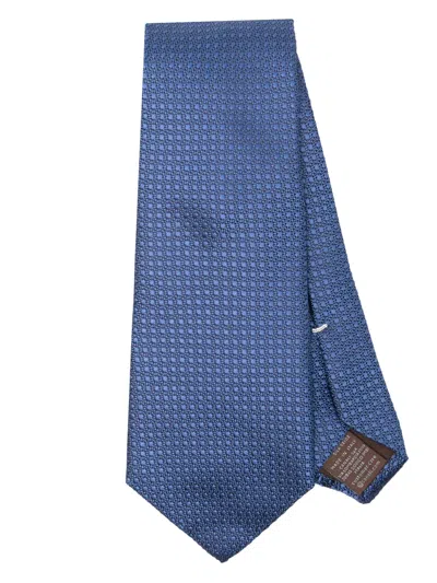 Canali Silk Tie In Blue