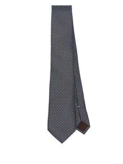 Canali Silk Tie In Blue