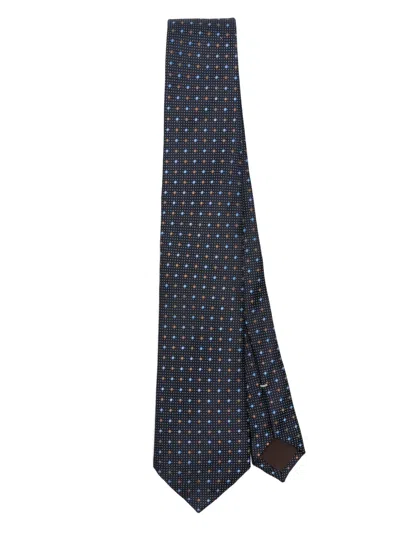 Canali Silk Tie In Blue
