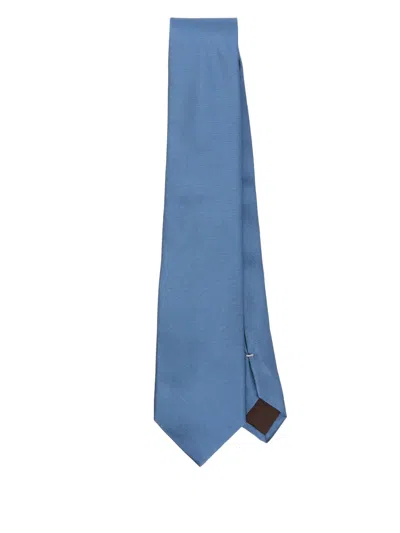 Canali Silk Tie In Blue
