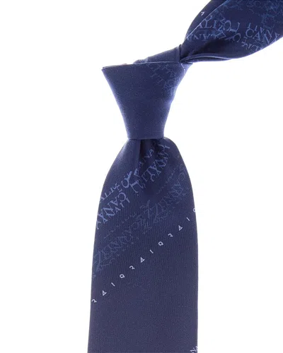Canali Silk Tie In Blue