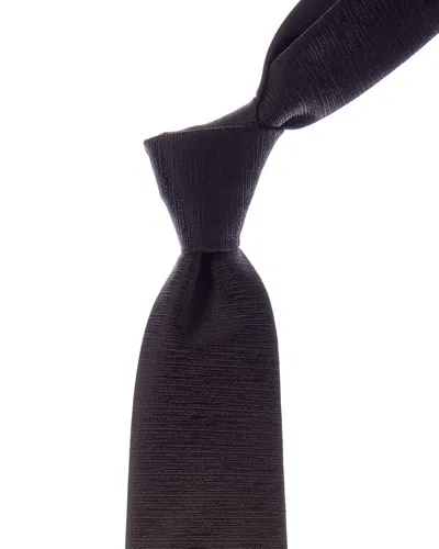 Canali Silk Tie In Gray
