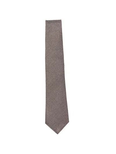 Canali Silk Tie In Gray