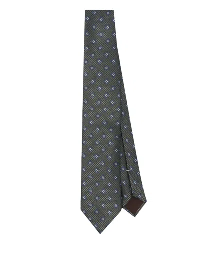 Canali Silk Tie In Grey