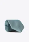 Canali Silk Tie In Green