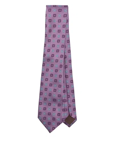 Canali Silk Tie In Multicolor