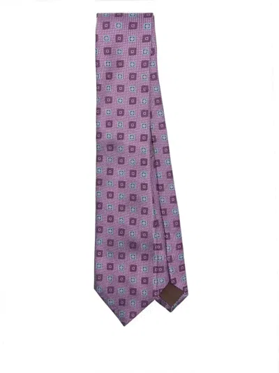 Canali Silk Tie In Multicolor