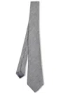 Canali Silk Wave Grey Tie In Grey
