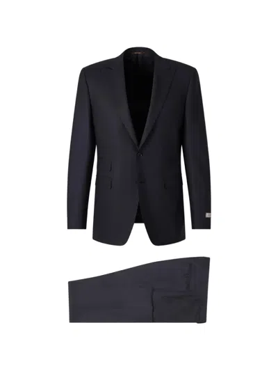 Canali Singe-breasted Suit In Blue