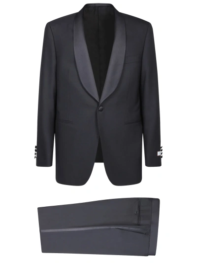 Canali Single-breasted Armored Black Smoking