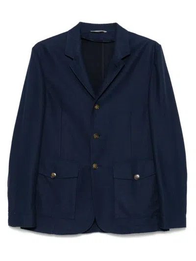 Canali Single-breasted Blazer In Blue